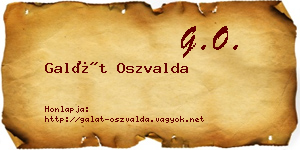 Galát Oszvalda névjegykártya